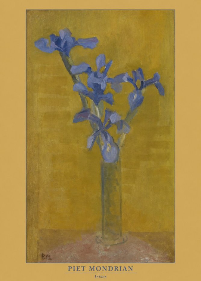 Piet Mondrian Irises No6 - Poster