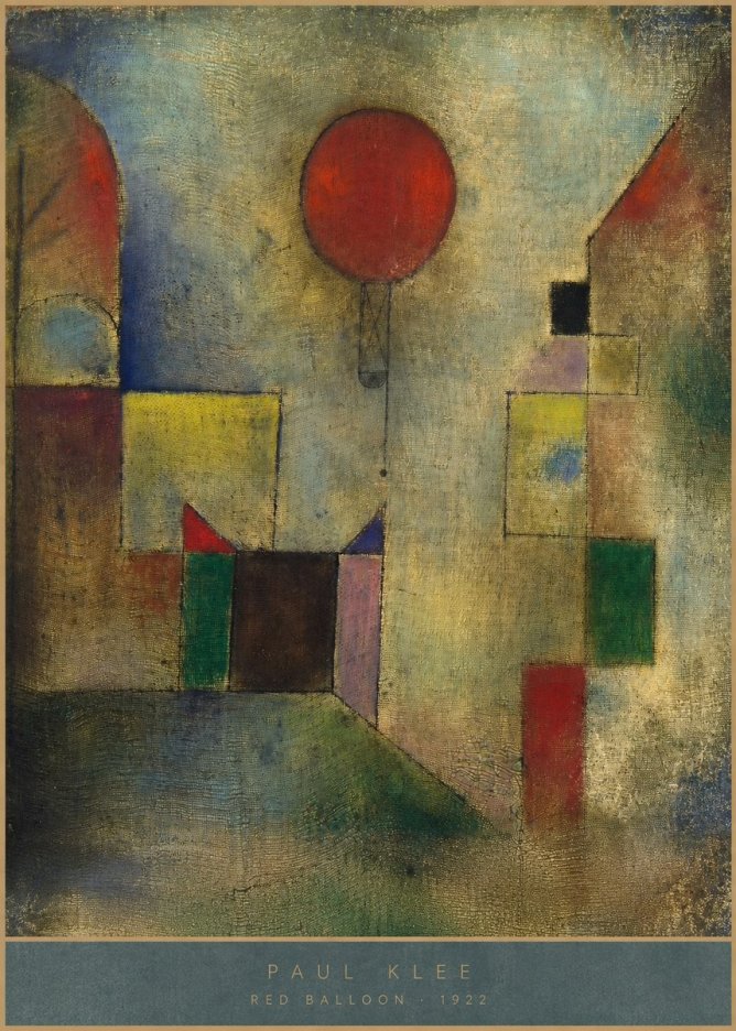 Paul Klee Red Balloon No4 - Poster