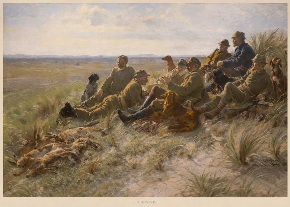 P.S. Krøyer Hare-hunting in the Dunes No5 - Poster