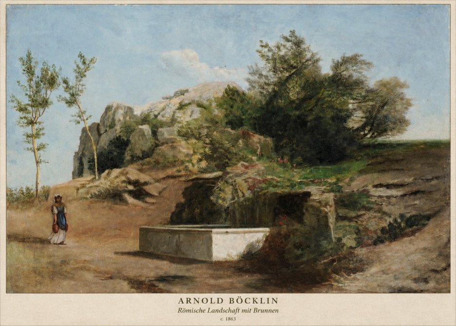 Arnold Böcklin Römische Landschaft Mit Brunnen No2 - Poster