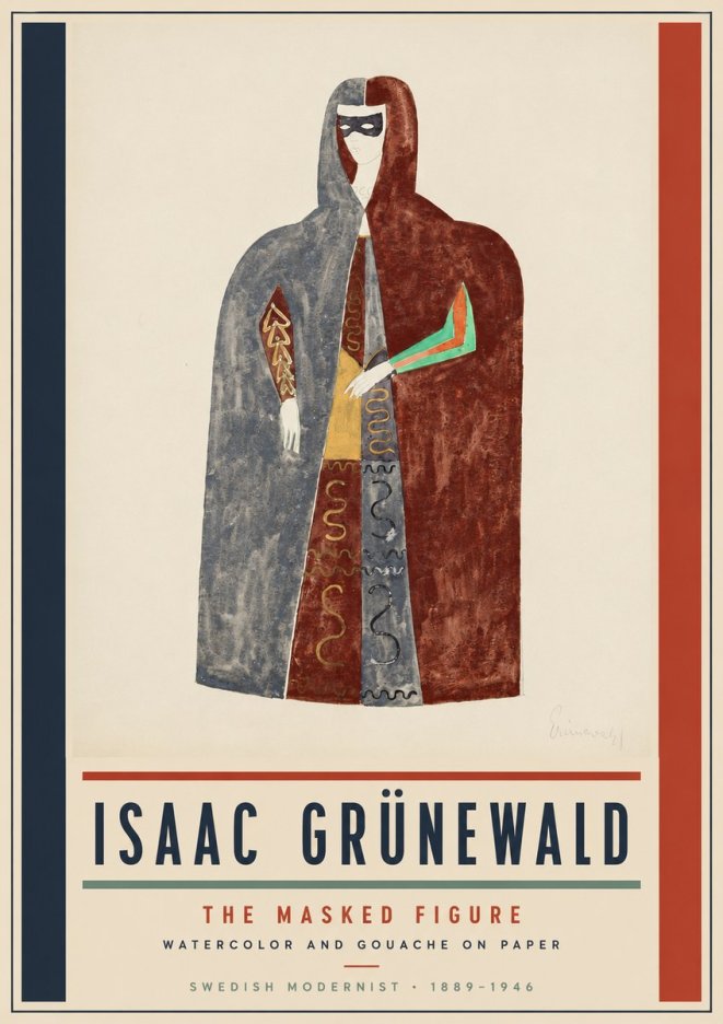 Isaac Grünewald The Masked Figure No5 - Poster