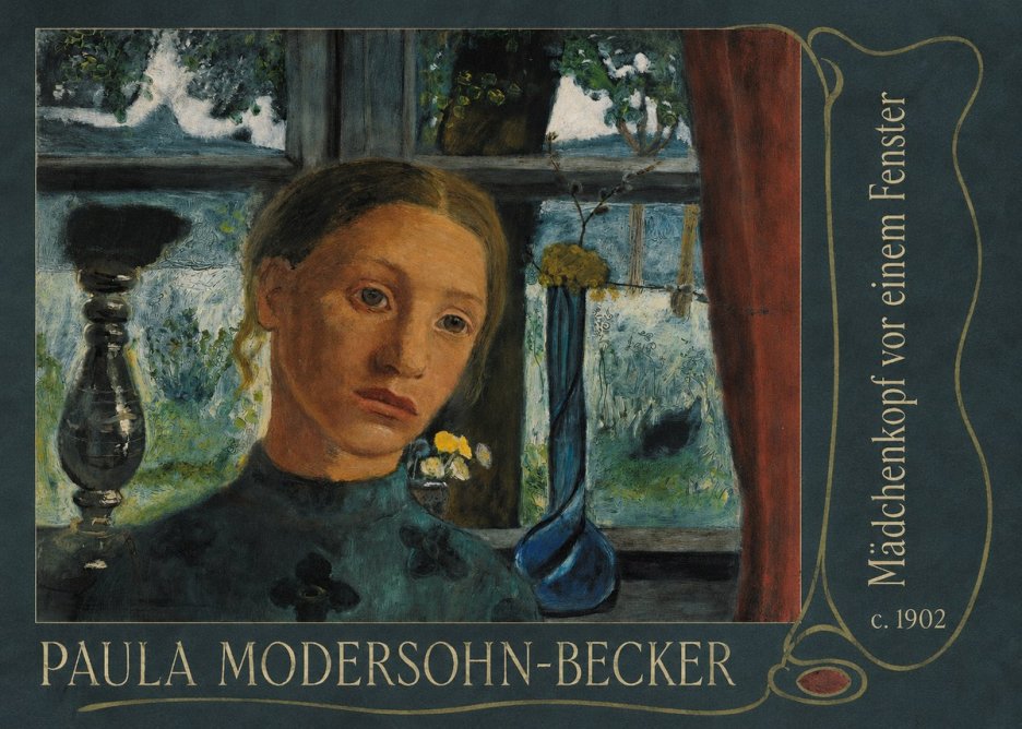 Paula Modersohn-Becker Mädchenkopf Vor Einem Fenster No5 - Poster