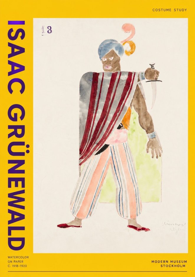 Isaac Grünewald Costume Study III No2 - Poster