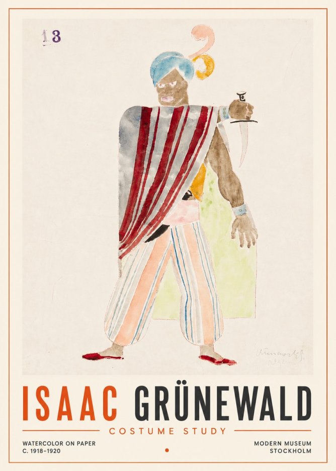 Isaac Grünewald Costume Study III No5 - Poster