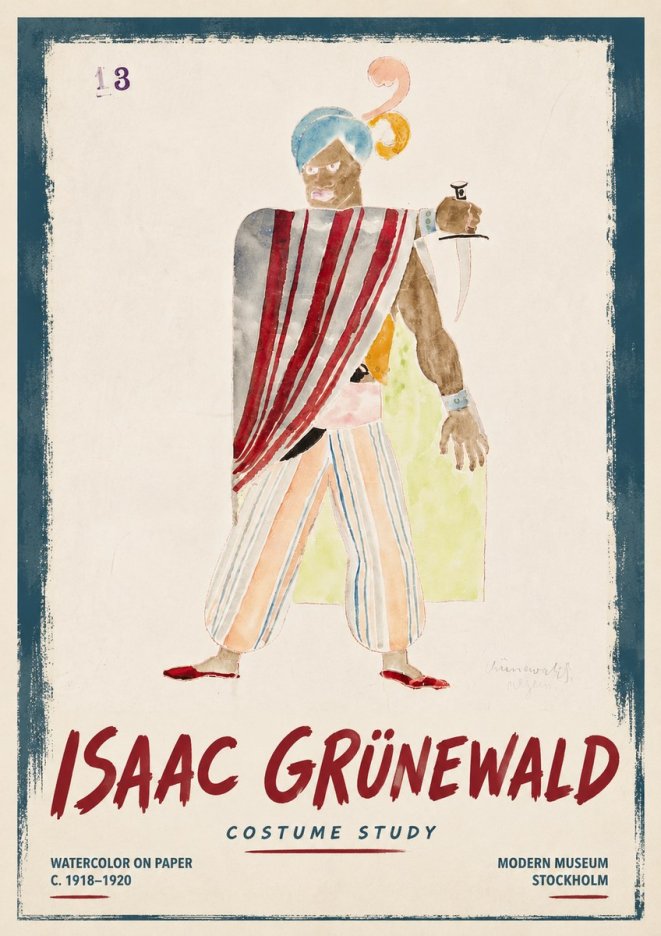 Isaac Grünewald Costume Study III No6 - Poster