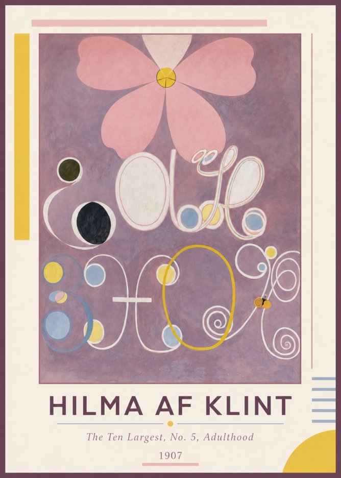 Hilma af Klint The Ten Largest, No. 5, Adulthood No1 - Poster