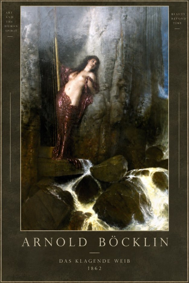Arnold Böcklin Das Klagende Weib No4 - Poster