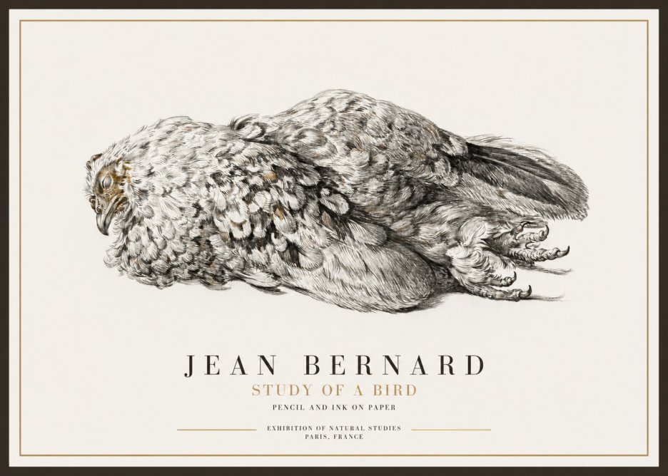 Jean Bernard Study of a Bird I No1 - Poster