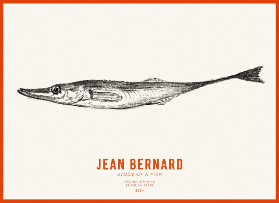 Jean Bernard Study of a Fish I No3 - Poster