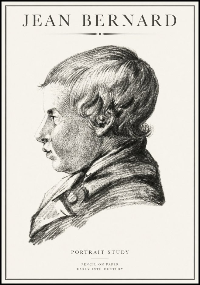 Jean Bernard Portrait Study I No1 - Poster