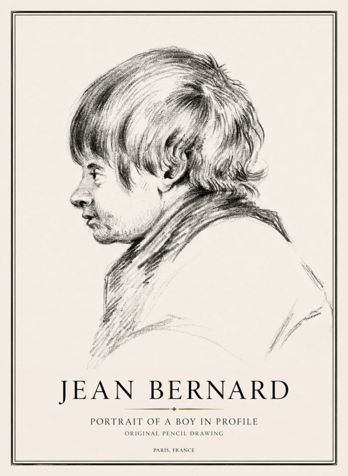 Jean Bernard Portrait Study II No3 - Poster
