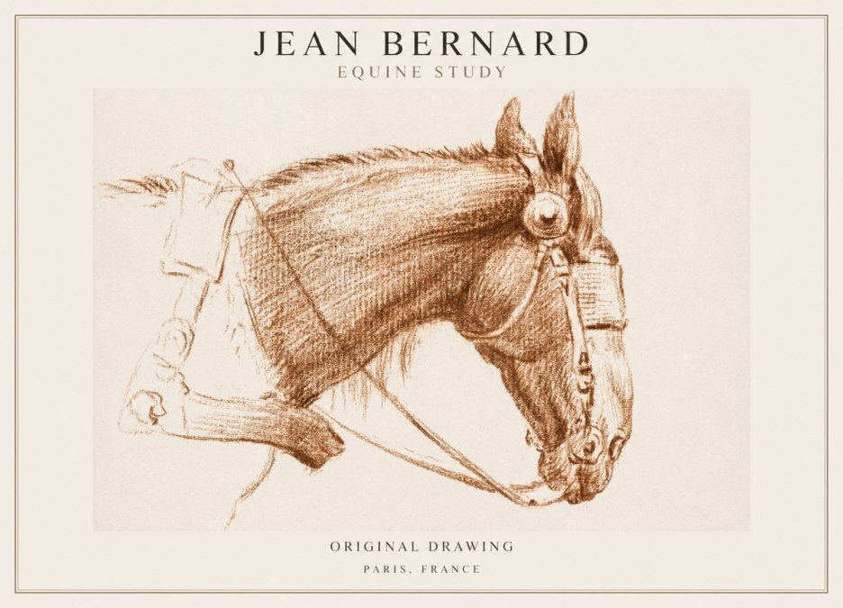 Jean Bernard Equine Study No1 - Poster