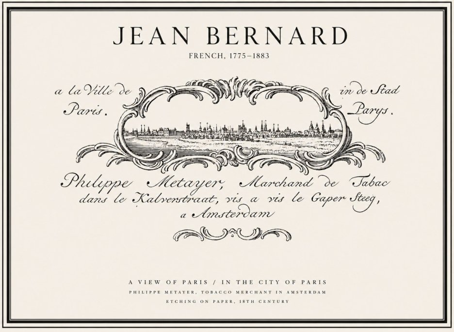 Jean Bernard A View of Paris No1 - Poster