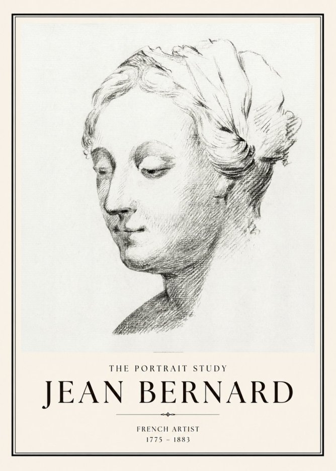 Jean Bernard Study of a Woman No2 - Poster