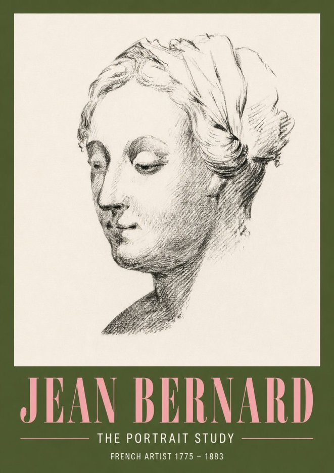 Jean Bernard Study of a Woman No4 - Poster