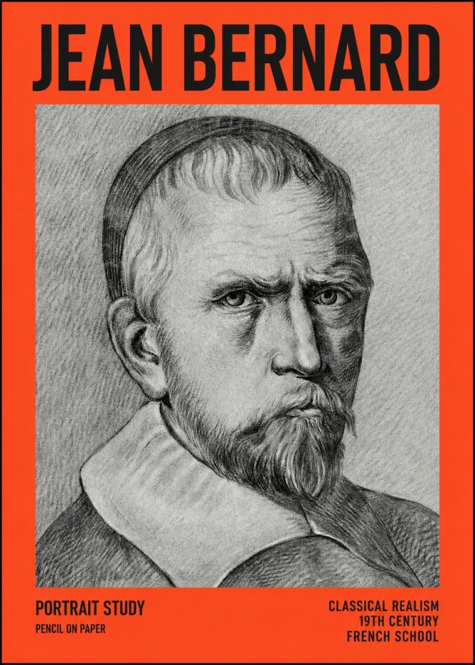 Jean Bernard Portrait Study IV No4 - Poster