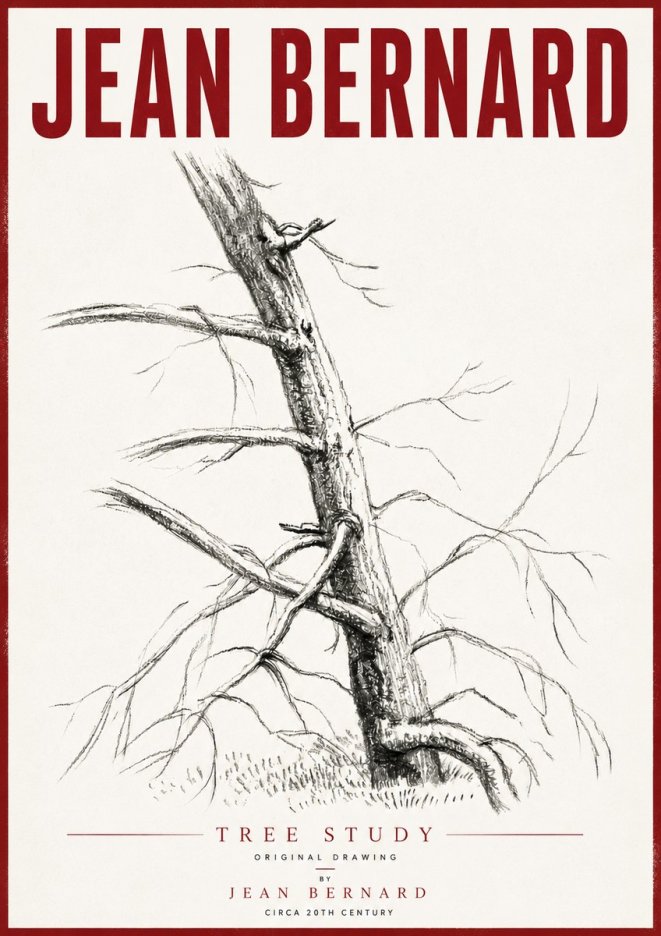 Jean Bernard Tree Study No6 - Poster