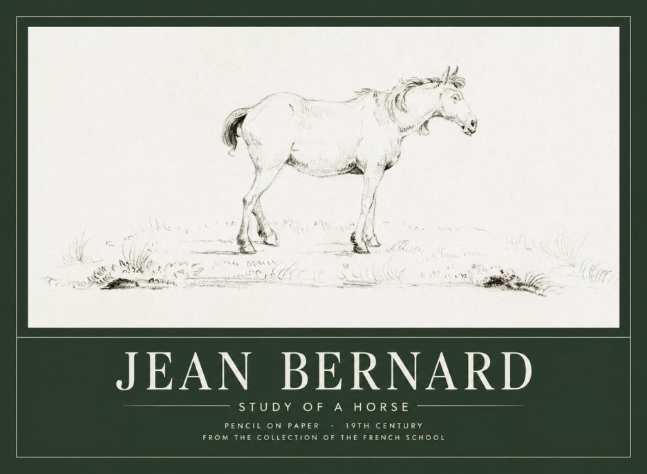 Jean Bernard Study of a Horse IV No1 - Poster