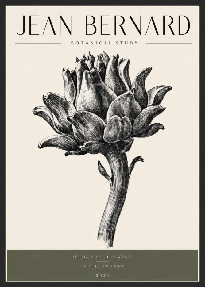 Jean Bernard Botanical Study No3 - Poster