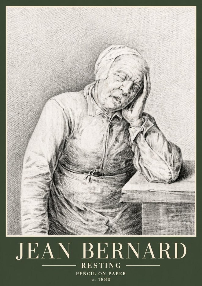 Jean Bernard Resting No3 - Poster