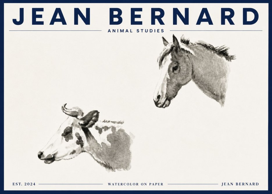 Jean Bernard Animal Studies No5 - Poster