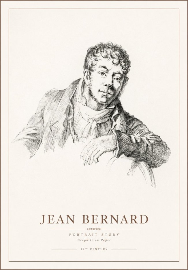Jean Bernard French Portrait Study No2 - Poster