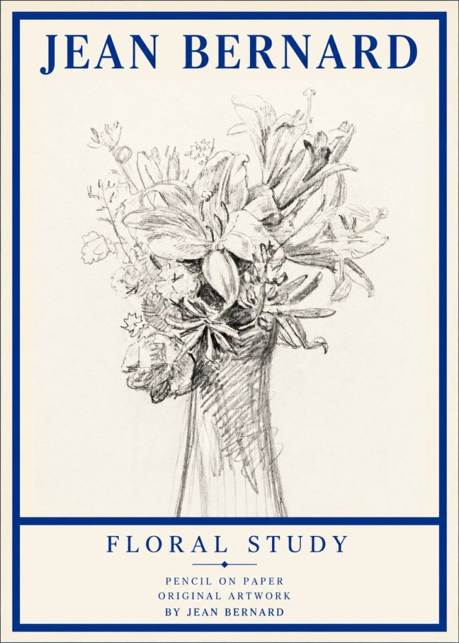 Jean Bernard Bouquet of Lilies No3 - Poster