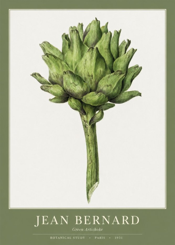Jean Bernard Green Artichoke No1 - Poster