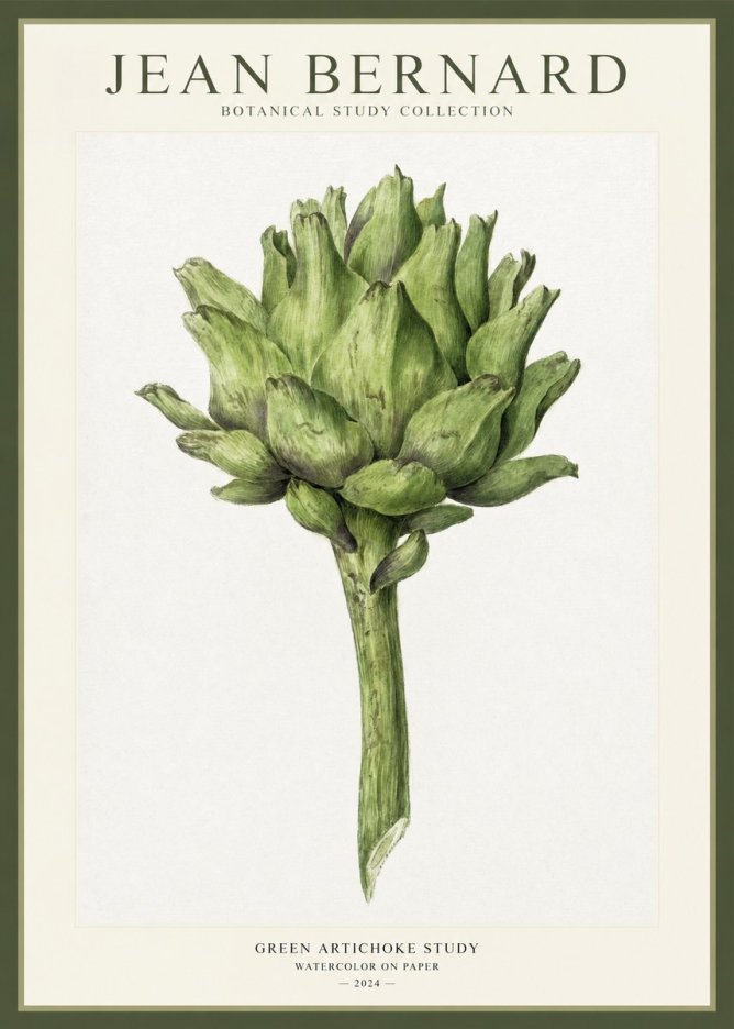 Jean Bernard Green Artichoke No2 - Poster