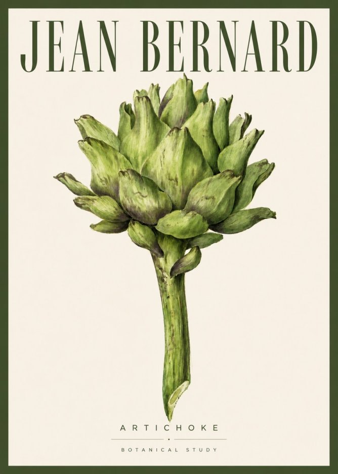 Jean Bernard Green Artichoke No5 - Poster
