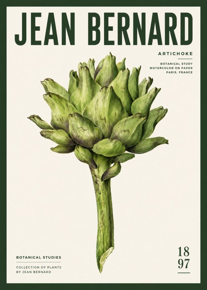 Jean Bernard Green Artichoke No6 - Poster