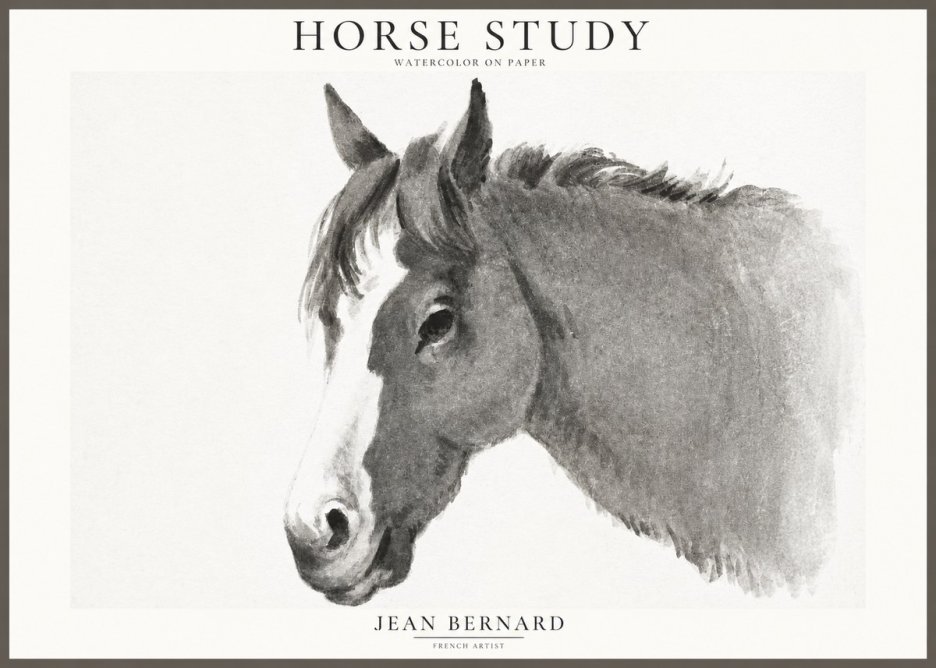 Jean Bernard Horse Study I No1 - Poster