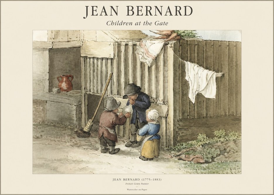 Jean Bernard Children at the Gate No1 - Poster