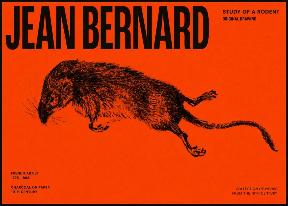 Jean Bernard Study of a Rat II No6 - Poster