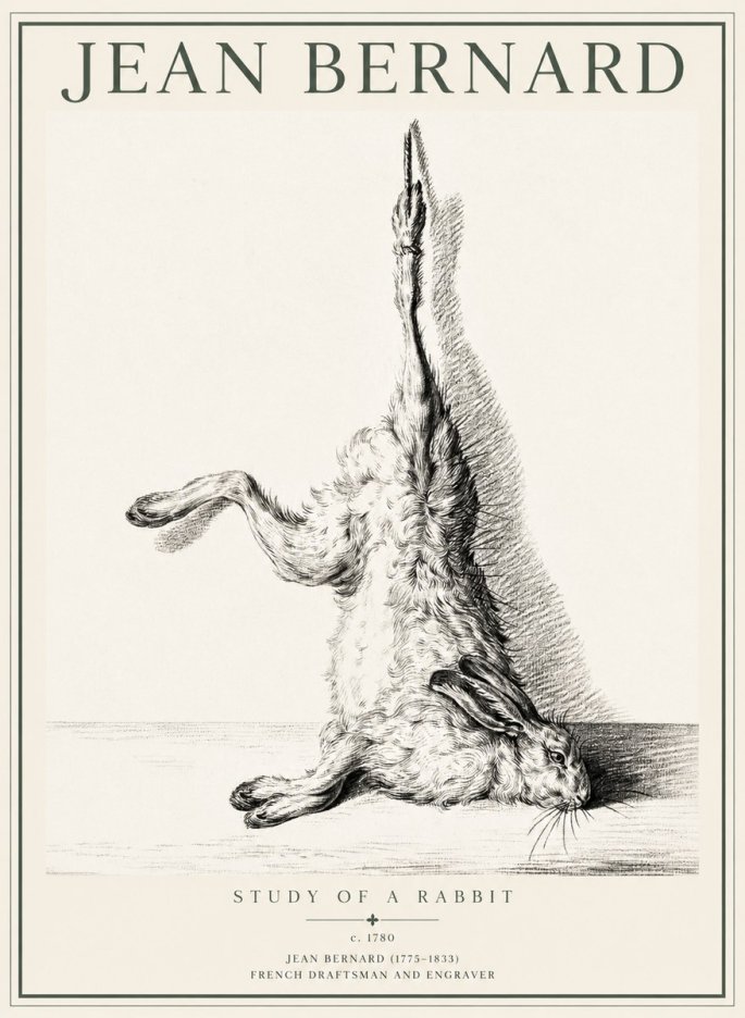 Jean Bernard The Dancing Hare No5 - Poster