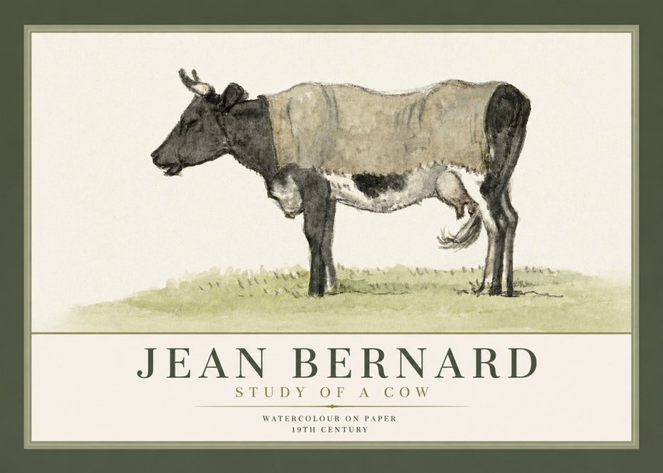 Jean Bernard Study of a Cow IX No3 - Poster