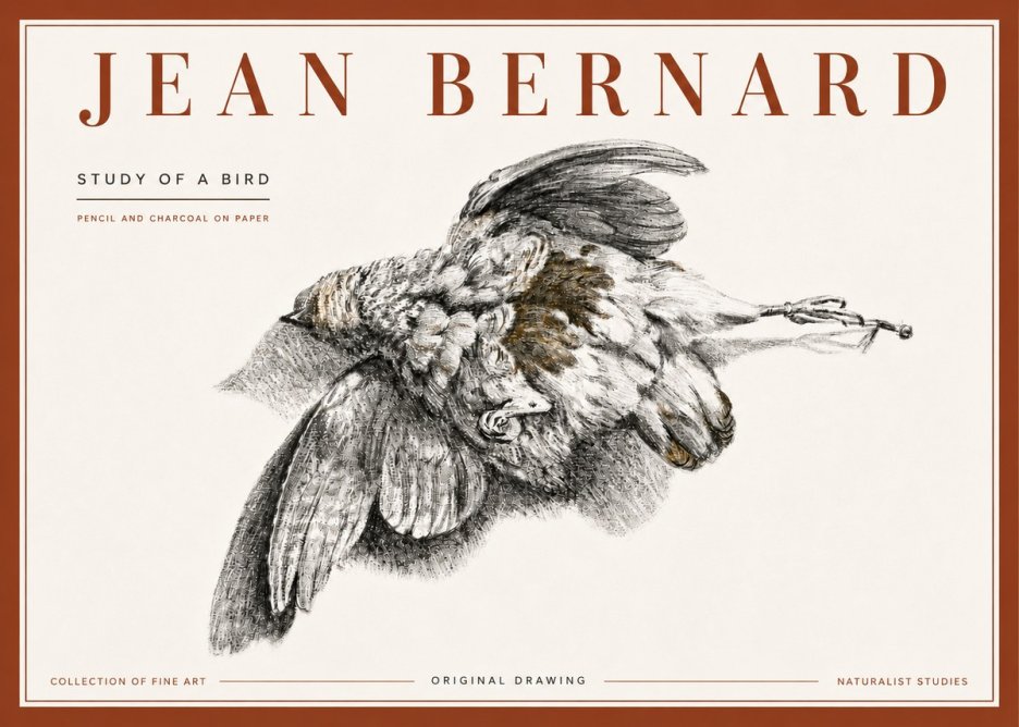 Jean Bernard Study of a Bird III No6 - Poster