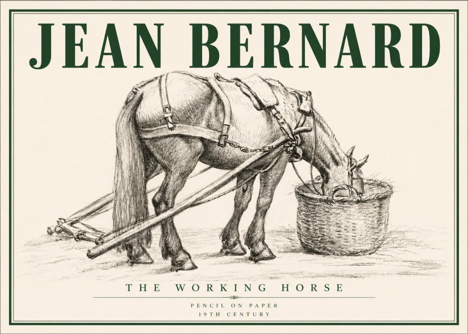 Jean Bernard The Working Horse No3 - Poster