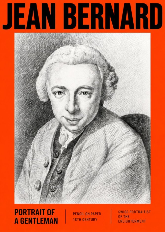 Jean Bernard Portrait of a Gentleman I No2 - Poster