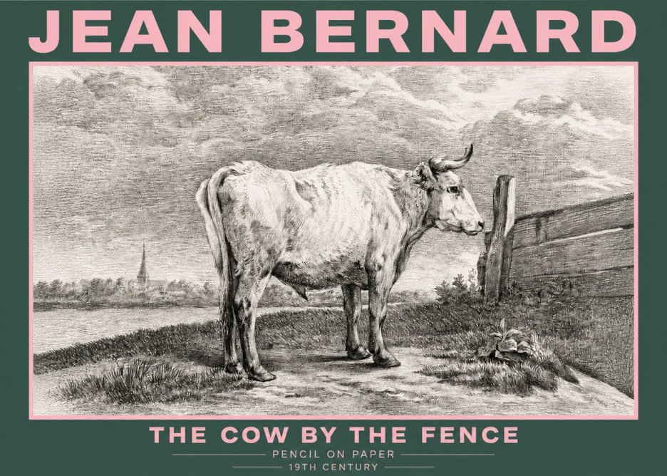 Jean Bernard Study of a Cow XV No5 - Poster