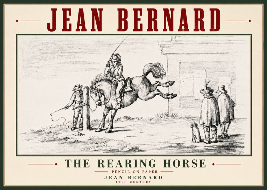 Jean Bernard The Rearing Horse II No5 - Poster