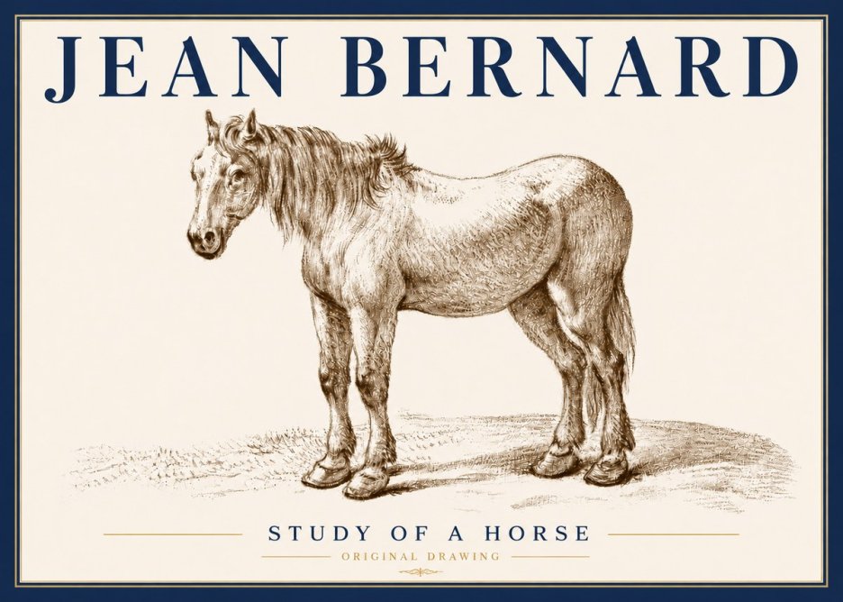 Jean Bernard Study of a Horse XIV No6 - Poster