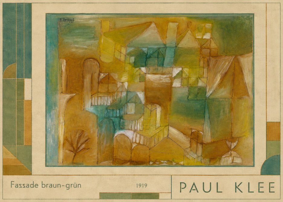 Paul Klee Fassade Braun-grün No1 - Poster