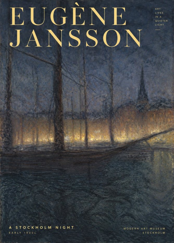 Eugène Jansson Evening on the Water No3 - Poster
