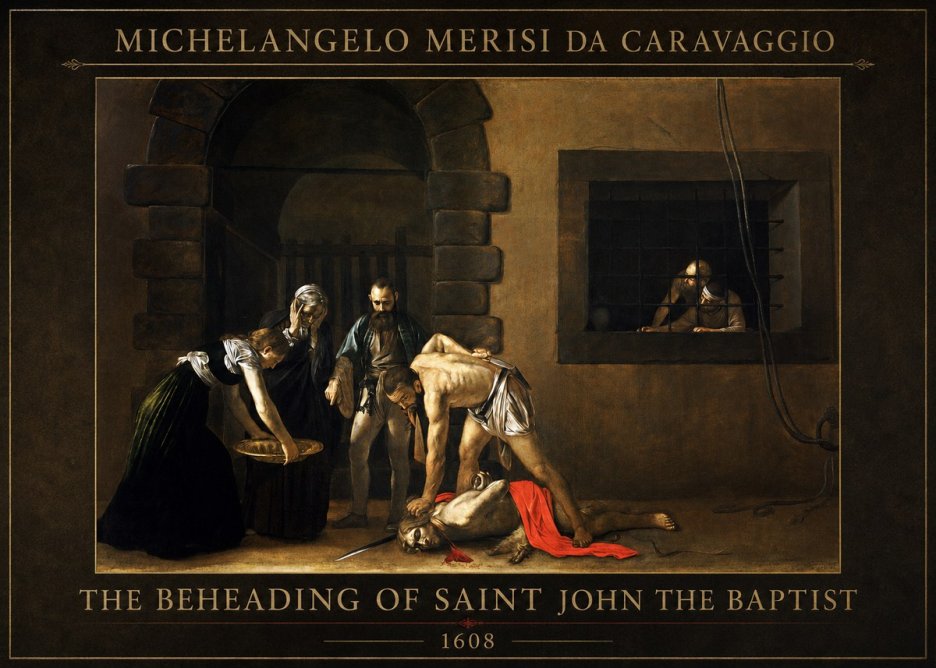 Michelangelo Merisi da Caravaggio The Beheading of Saint John the Baptist No1 - Poster