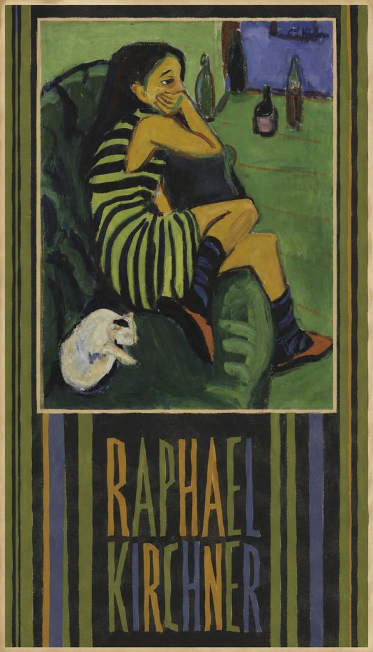 Raphael Kirchner Woman with a Cat No5 - Poster