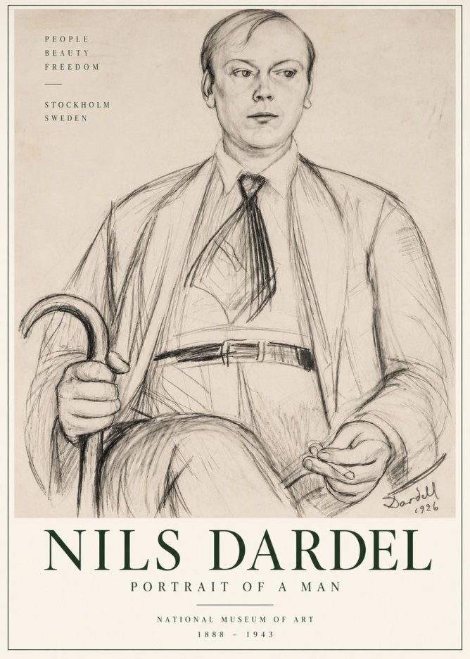 Nils Dardel Portrait of a Man No6 - Poster