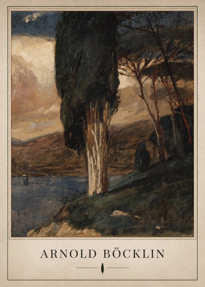 Arnold Böcklin Villa by the Sea II No3 - Poster