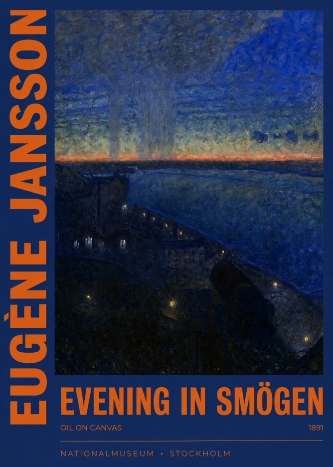 Eugène Jansson Evening in Smögen No2 - Poster