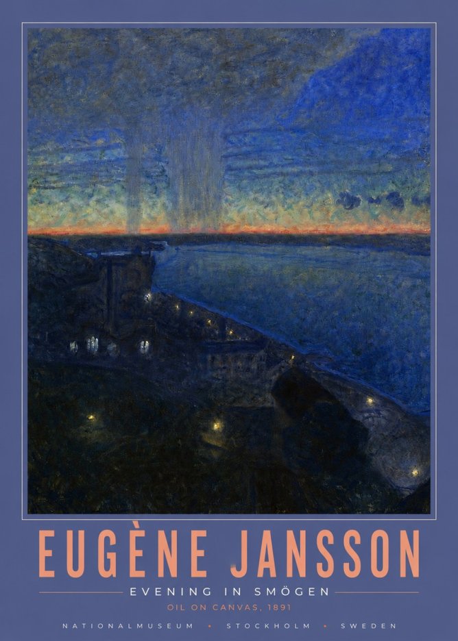 Eugène Jansson Evening in Smögen No4 - Poster